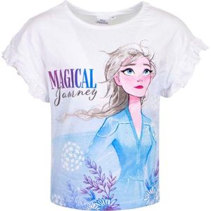 Disney Frozen t-shirt  maat 128 - wit