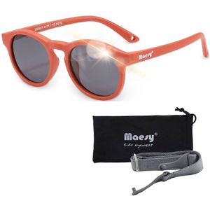 Maesy Baby Zonnebril Bowi - 1 t/m 3 jaar - Elastiek - Flexibel - UV400 Bescherming - Zonnebril Kind - Terracotta Brique
