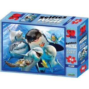 Prime 3D Puzzel 31x23cm 48st. Selfie Ocean 4+