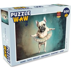 Puzzel Hond - Tutu - Ballet - Abstract - Portret - Kind - Legpuzzel - Puzzel 500 stukjes