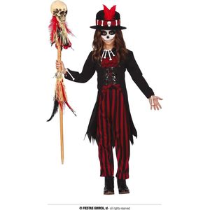 Fiestas Guirca - Voodoo Girl (5-6 jaar) - Carnaval Kostuum voor kinderen - Carnaval - Halloween kostuum meisjes