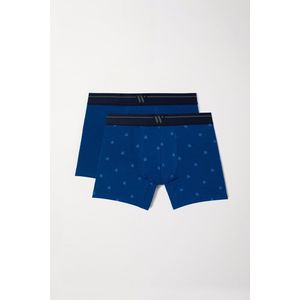 Woody duopack boxershort heren lang - blauw/zeilboten - 241-12-QLC-Z/073 - maat S