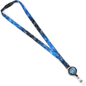 Sterrenhemel Sleutelhanger Lanyard - ID Badge Houder - 1 stuk - Kleur: Blauw