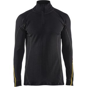 Blaklader FR Onderhemd zip-neck 78% merino 4796-1075 - Zwart - XL