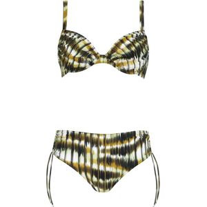Sunflair - Bikini - Zwart/Oker gevlamd - 40D