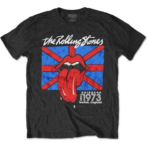 The Rolling Stones - London European '73 Heren T-shirt - 2XL - Zwart