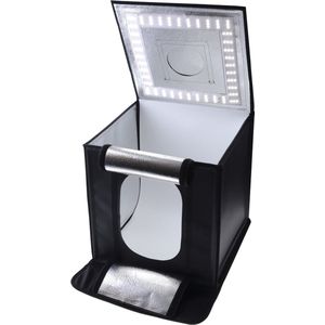 Caruba - Portable Lightbox Fotostudio - Dimbaar LED - 70x70x70cm - 4 Achtergronden