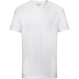 Slater 3500 - BASIC 2-pack T-shirt V-hals korte mouw wit L 100% katoen