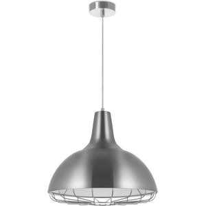 Home Sweet Home - Moderne Hanglamp Job - hanglamp gemaakt van Metaal - Geborsteld staal - 38/38/140cm - Pendellamp geschikt voor woonkamer, slaapkamer en keuken- geschikt voor E27 LED lichtbron