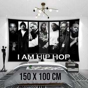 Allernieuwste.nl® Wandkleed I Am HipHop - Kunstzinnige Sfeer - 150 x 100 cm