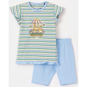 Woody Baby Meisjes Pyjama Multicolor gestreept - 6 maand