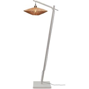 GOOD&MOJO Vloerlamp Iguazu - Bamboe Wit/Jute - 62x40x150cm - - Staande lampen voor Woonkamer - Slaapkamer