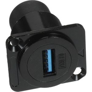 Inbouw USB-verlengbus - Schot naar schot aansluiting - Bureau PC desktop - Doorgangspoort adapter - Rechte koppeling