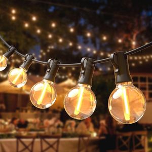 Buitenlichtslingers met LED-lampen - 35FT Waterdichte Festoenverlichting voor Tuin, Terras en Feestdecoratie
