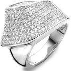 Velini jewels -R6801W-56 -Ring -925 Zilver gerodineerd -Cubic Zirkonia