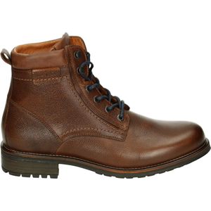 Van Lier 2455900 FRITZ - Heren sneakersHeren veterschoenVrije tijd half-hoog - Kleur: Cognac - Maat: 45