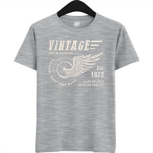 A Vintage Motorcycle Addict Est 1983 | Retro Verjaardag Motor Cadeau Shirt - T-Shirt - Unisex - Heather Grey - Maat 3XL