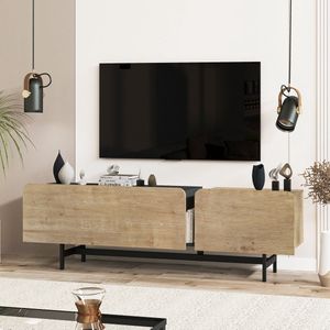 Tamesis TV Meubel - Klassiek Hout & Antraciet - 180cm