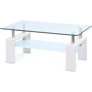 Moderne salontafel van glas - Woonkamertafel wit met Inter Link