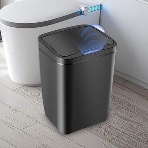 Graag gedaan! Hier is de aangepaste titel: Sensor Vuilnisemmer 12 l - Met Deksel - Voor Badkamer, Keuken, Toilet en Kantoor (Batterijen Niet Inbegrepen)
