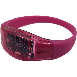 LED armbandje - Sound activated - Lichtgevend - Siliconen - roze