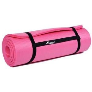 Sens Design Yogamat - Fitnessmat - 185x60 cm - 1,5 cm dik - Roze