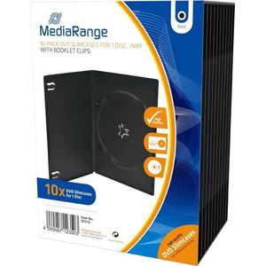 MediaRange | DVD Videobox | Slimline | 1 Disc | 7mm | Zwart | 10 Stuks