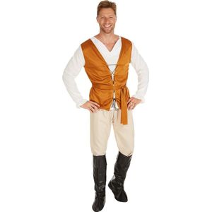 dressforfun - Herenkostuum boer uit de middeleeuwen XL - verkleedkleding kostuum halloween verkleden feestkleding carnavalskleding carnaval feestkledij partykleding - 301228