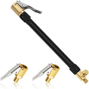 Ventielverlenging voor Auto en Fiets - 30 cm Bandenpompslang met Hendelpluggen