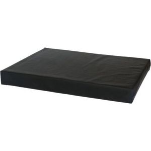 Losse hoes matras/orthopedisch hondenbed leatherlook zwart maat 150x100x10 cm