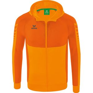 Erima Six Wings Trainingsjack Met Capuchon Kinderen - New Orange / Oranje | Maat: 116