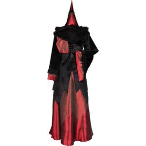 Heksenjurk Angelfire zwart-rood - XS/S - Halloween jurk heks