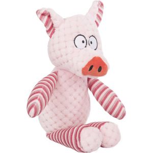 Flamingo Pluche Varken Happy - Hondenspeelgoed - 34 cm - Roze