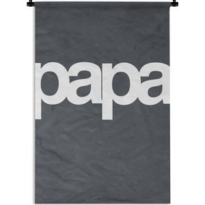 Wandkleed Vaderdag - Vaderdag cadeaus voor de liefste vader met tekst en marmer - Papa Wandkleed katoen 90x135 cm - Wandtapijt met foto
