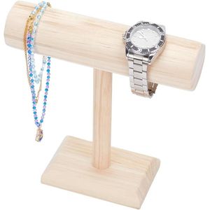 Afneembare Houten Armband Display Stand - Sieraden Houder Thuisgebruik - Retail Verkooptarwe - 7.7x20x21cm