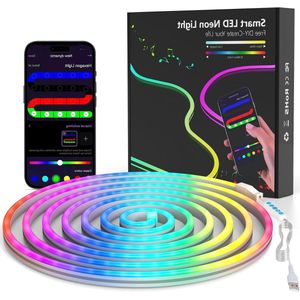 RGB Neon LED Strip with App Control DIY Light Effects Music Sync - 3m