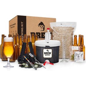 Brew Monkey Luxe Blond - Bierbrouwpakket - Zelf Bier Brouwen Bierpakket - Startpakket - Gadgets Mannen - Cadeau - Cadeau voor Mannen en Vrouwen - Bier - Verjaardag - Cadeau voor man - Verjaardag Cadeau Mannen