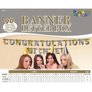 Folat - Banner Letter Box Set goud/zilver