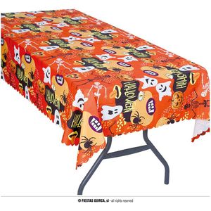 Fiestas Guirca - Tafelkleed Orange Halloween (177 x 134 cm) - Halloween - Halloween Decoratie - Halloween Versiering