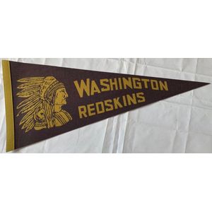 USArticlesEU - Washington Redskins - Vintage logo - NFL - Vaantje - American Football - Sportvaantje - Pennant - Wimpel - Vlag - Rood/Geel/Wit - 31 x 72 cm