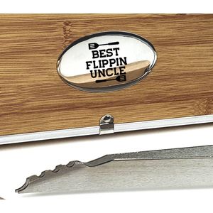 BBQ set - Cadeau nonkel - nonkel cadeau - best flippin uncle