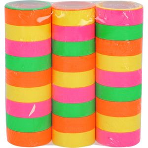 Serpentines - Neon Kleuren - 3 Rollen - 4 Meter