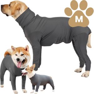 Medisch Bodysuit Maat M - Operatie jumpsuit Grijs - Operatiepak voor de hond grijs