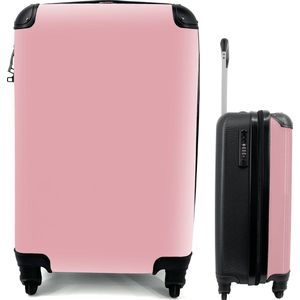 Koffer - Roze - Effen kleur - Interieur - Trolley handbagage - Trolley - Reiskoffer - 35x55 cm - Trolley op wieltjes