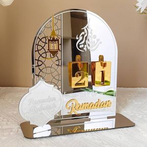 Ramadan Aftelkalender - Luxe Ramadan Decoratie - Islamitische Tafeldecoratie - Ramadan Mubarak Cadeau - Eid Mubarak Ornament - Houten Ramadan Kalender met Gouden Details - Sfeervolle Woonkamer Decor - Ideaal voor Iftar & Suhoor