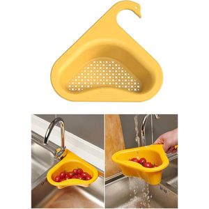 IBBO® - 2x Gootsteen Organizer - Afvoerzeef - Gootsteen Plug - Gootsteen Bakje - Gootsteen Afvalbakje - Gootsteen Vergiet - Gootsteen Zeef Plastic - Gootsteen Zeefje - Zwaanvorm - 2 STUKS - Geel