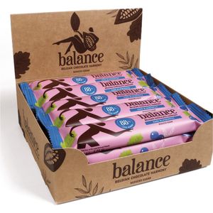 Balance | Chocolade Reep | Puur Bosbes | 20 Stuks | 20 x 35 gram