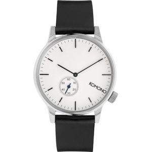 Komono Winston Subs Silver White horloge dames en heren - zwart - messing