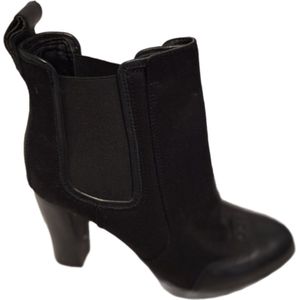 GSTAR/RAW-SHONA-ENKELBOOTS-10CM HEEL-BLACK LEER-SIZE 39