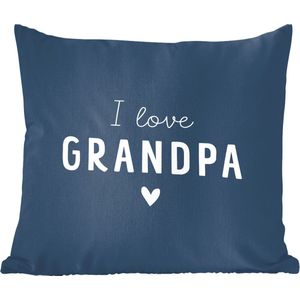 Sierkussen - Vaderdag Opa Cadeau Man - Multicolor - 45 Cm X 45 Cm